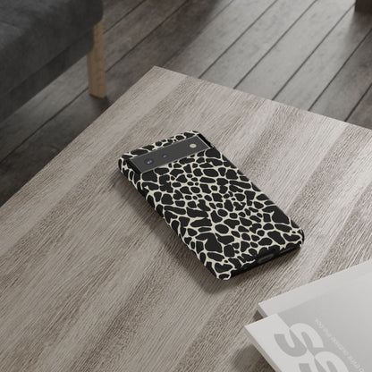 Black and White Cowhide Phone Case — Protective Tough Case