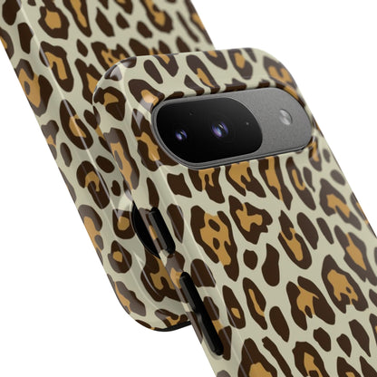Leopard Print Tough Phone Case — Durable Protective Animal Print Case