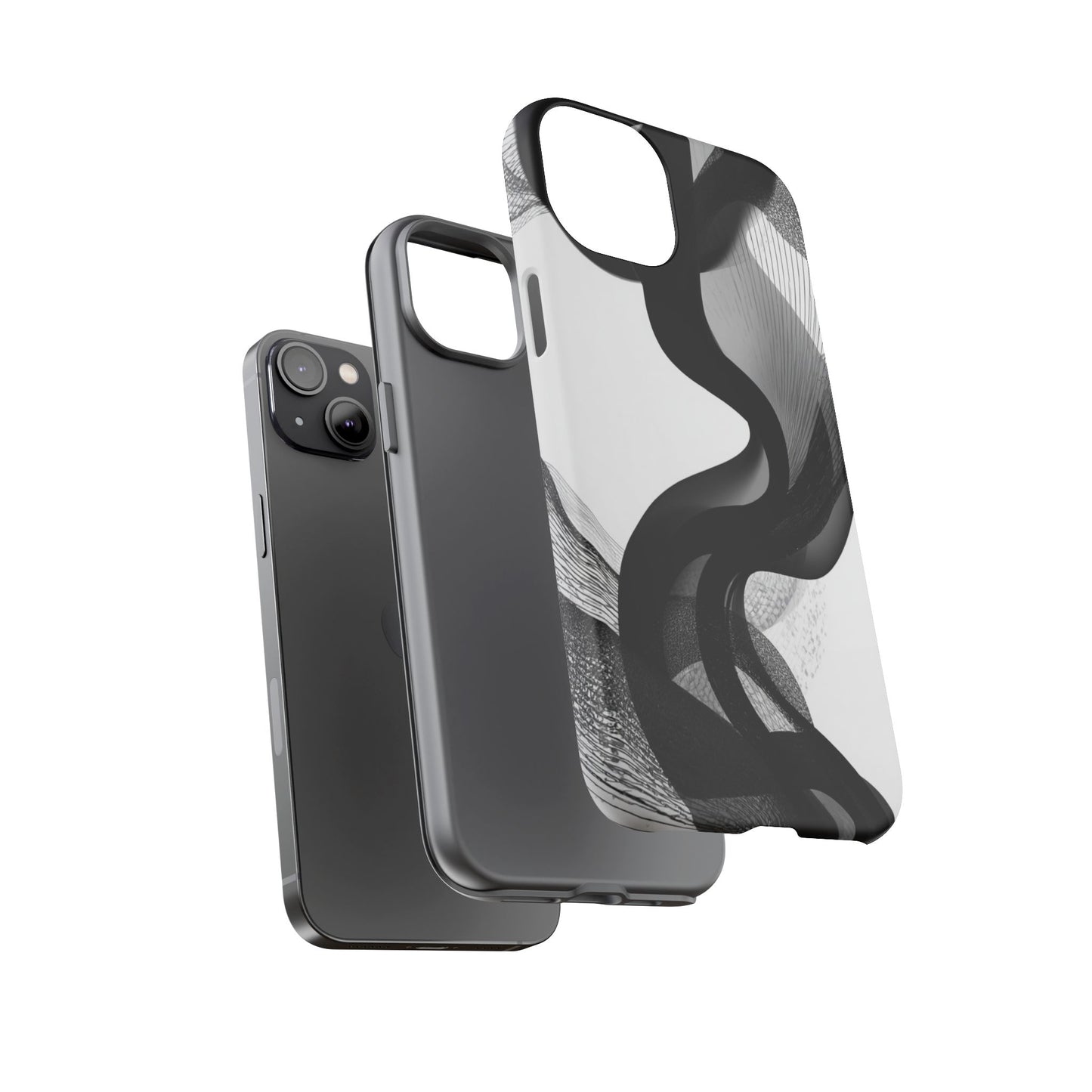 Phone Case — Monochrome Abstract Protective Cover