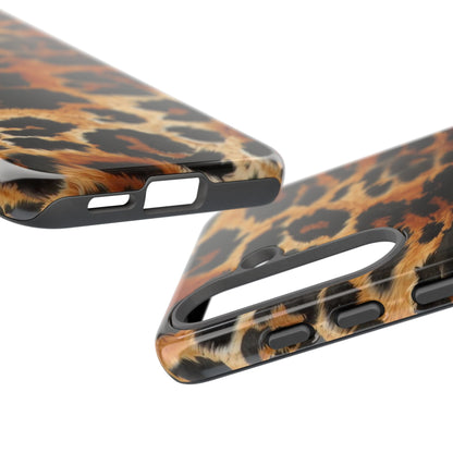 Leopard Print Tough Phone Case – Rugged Protective iPhone Cover