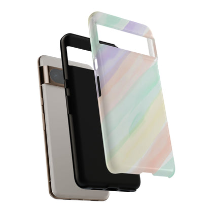 Pastel Watercolor Stripe Tough Phone Case