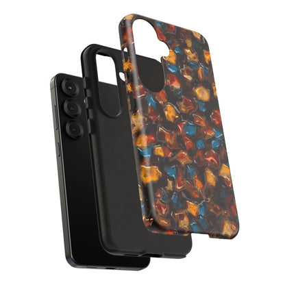 Phone Case - Amber Tortoiseshell Mosaic Protective Cover