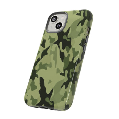 Camo Tough Phone Case — Military Green Protective iPhone Cover
