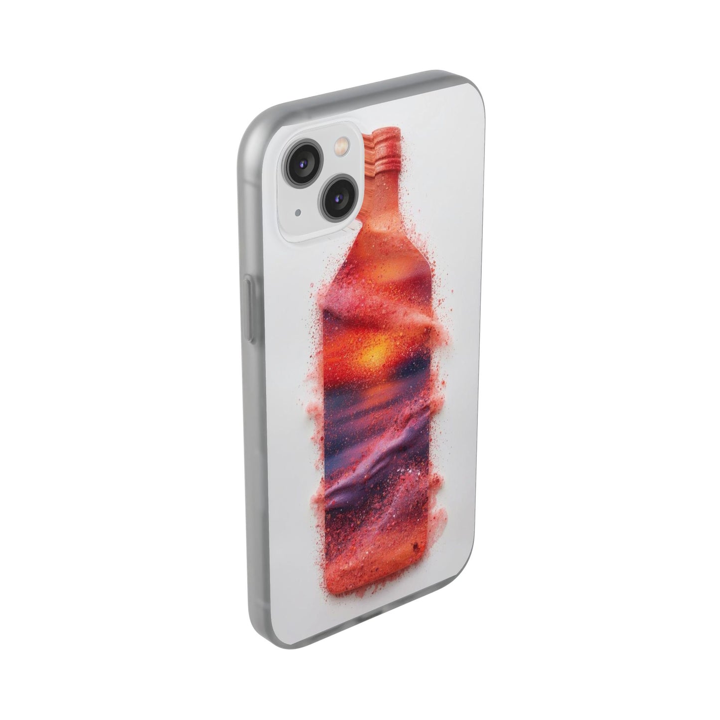 Galaxy Bottle Phone Case — Abstract Cosmic Beverage Design Flexible Case