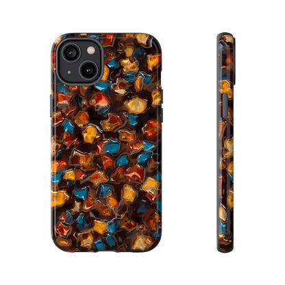 Phone Case - Amber Tortoiseshell Mosaic Protective Cover