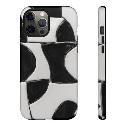 Black & White Abstract Pattern Tough Phone Case