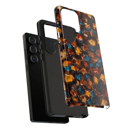 Phone Case - Amber Tortoiseshell Mosaic Protective Cover