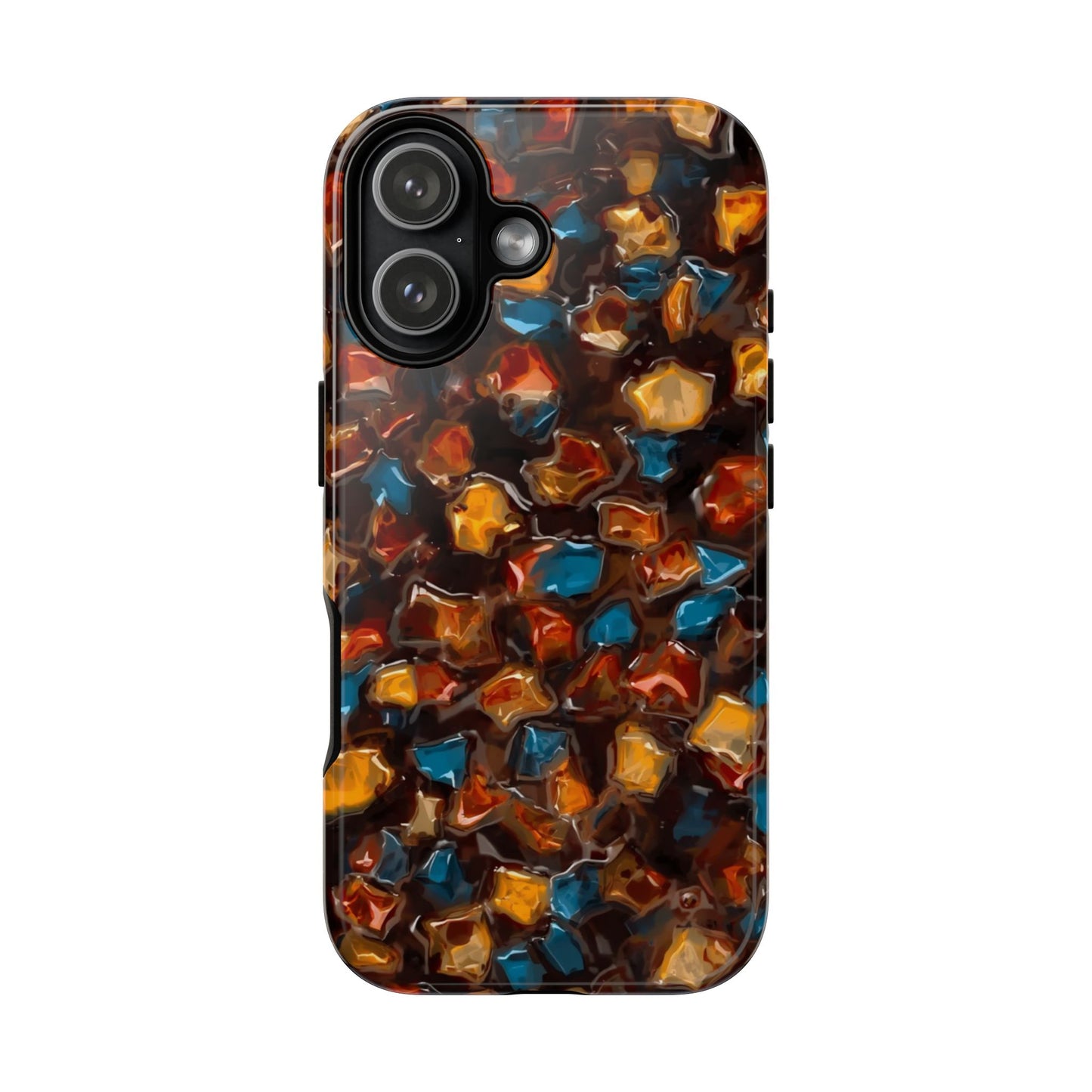 Phone Case - Amber Tortoiseshell Mosaic Protective Cover