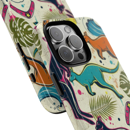 Tough Cases — Colorful Surfing Kangaroo Phone Case