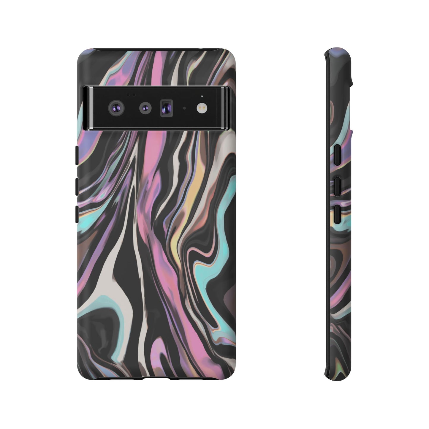 Abstract Marble Tough Phone Case — Pastel Swirl Protective Cover