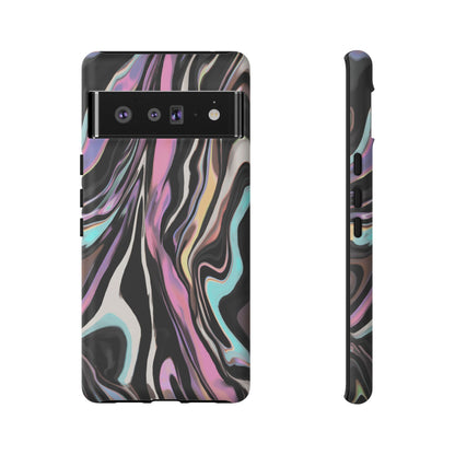 Abstract Marble Tough Phone Case — Pastel Swirl Protective Cover