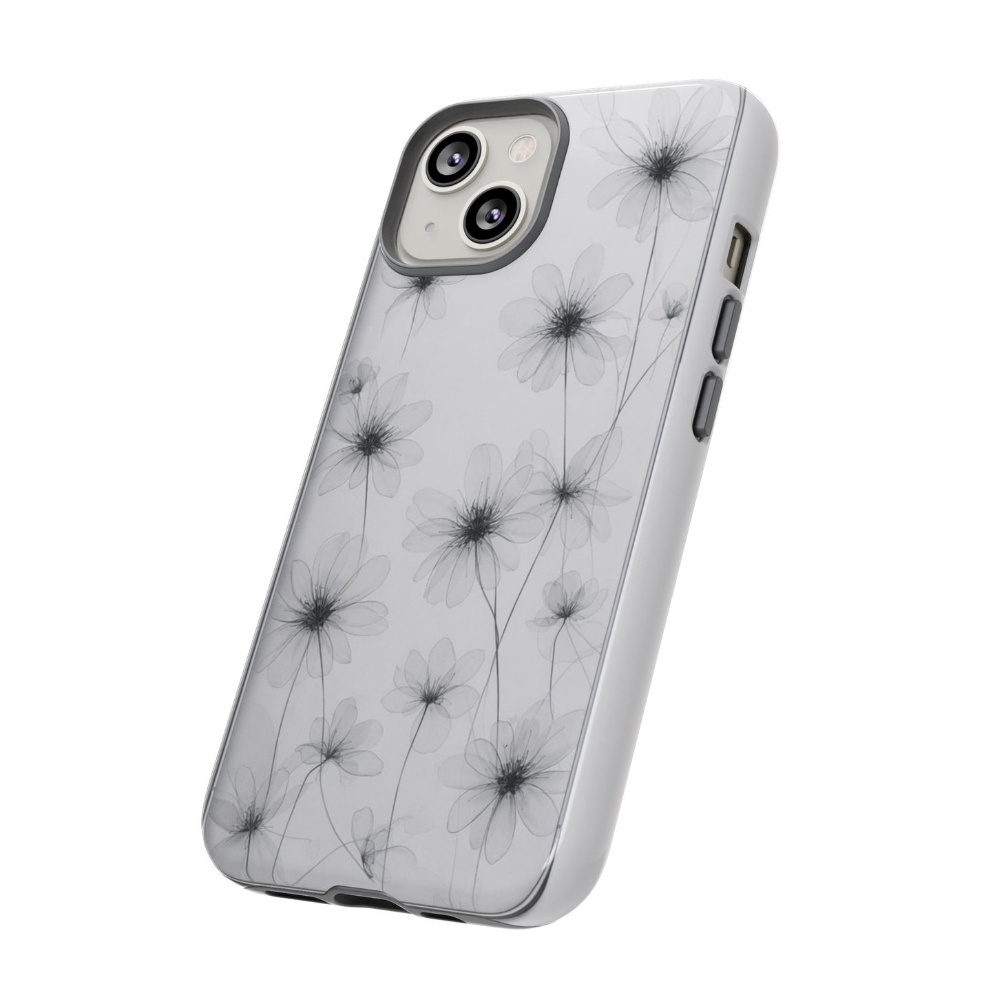 Tough Case — Black & White Floral Tough Phone Case