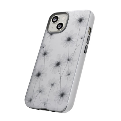 Tough Case — Black & White Floral Tough Phone Case