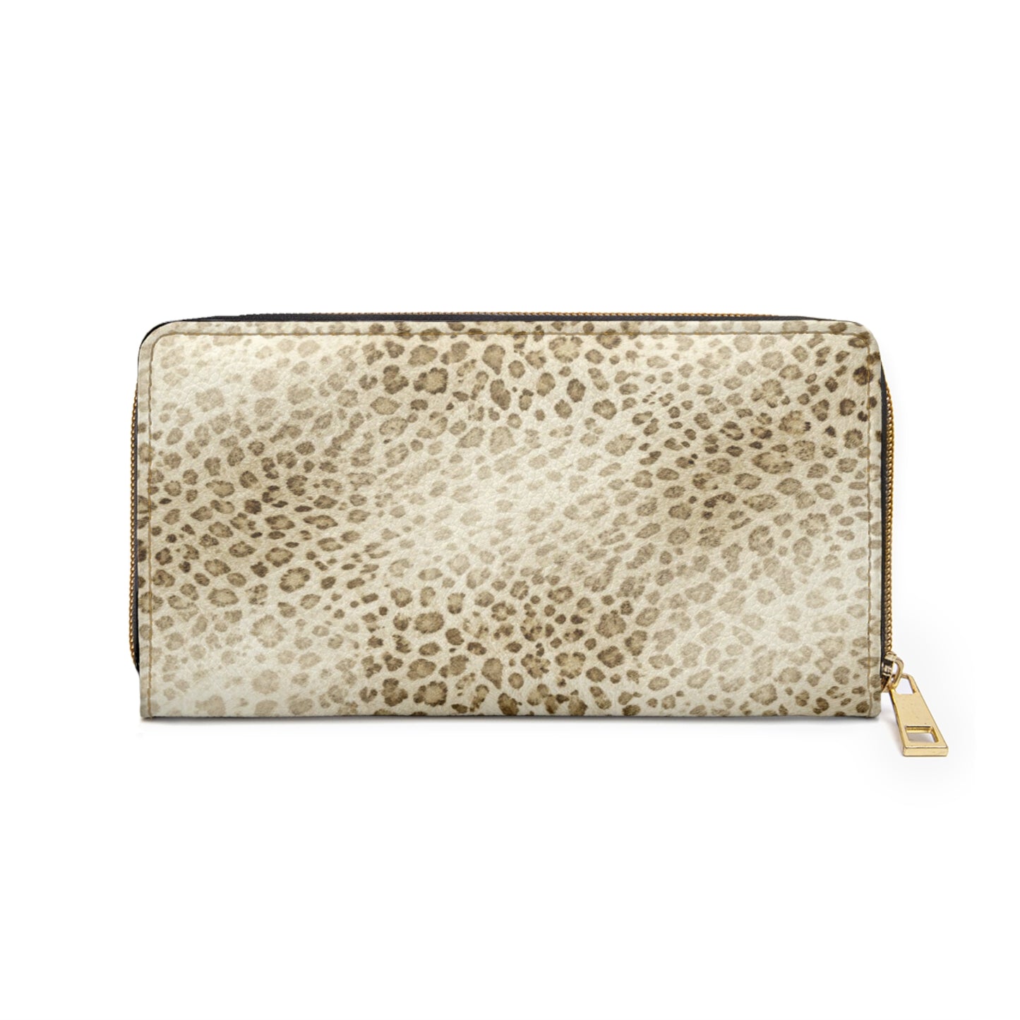 Leopard Print Zipper Wallet — Chic Animal-Print Women's Wallet with Gold Zip