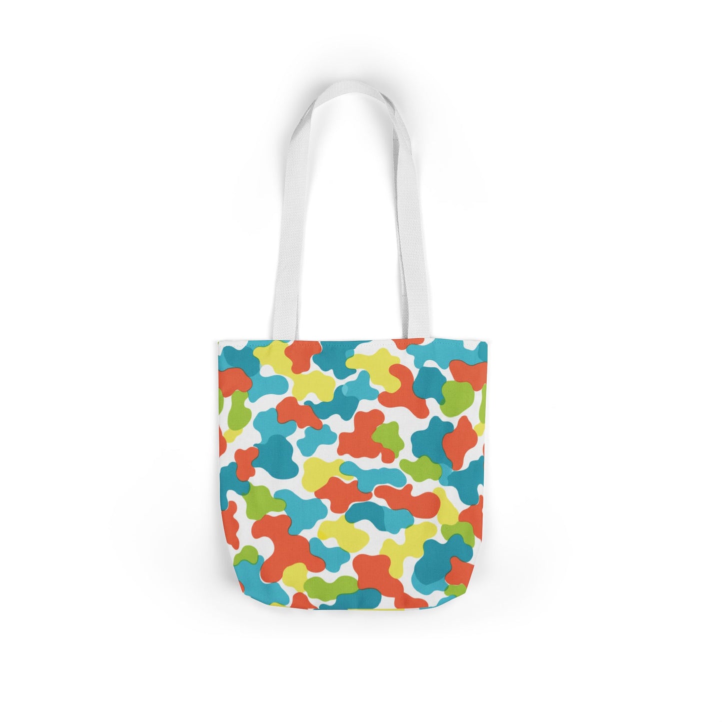 Colorful Abstract Camo Canvas Tote