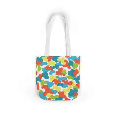 Colorful Abstract Camo Canvas Tote