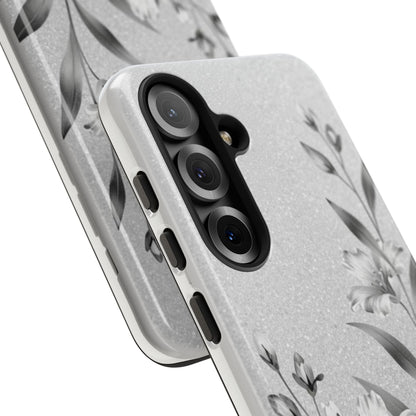 Floral Monochrome Phone Case — Elegant Black & White Lily Design