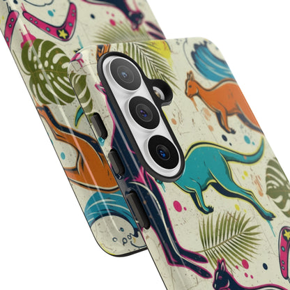 Tough Cases — Colorful Surfing Kangaroo Phone Case