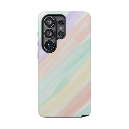 Pastel Watercolor Stripe Tough Phone Case