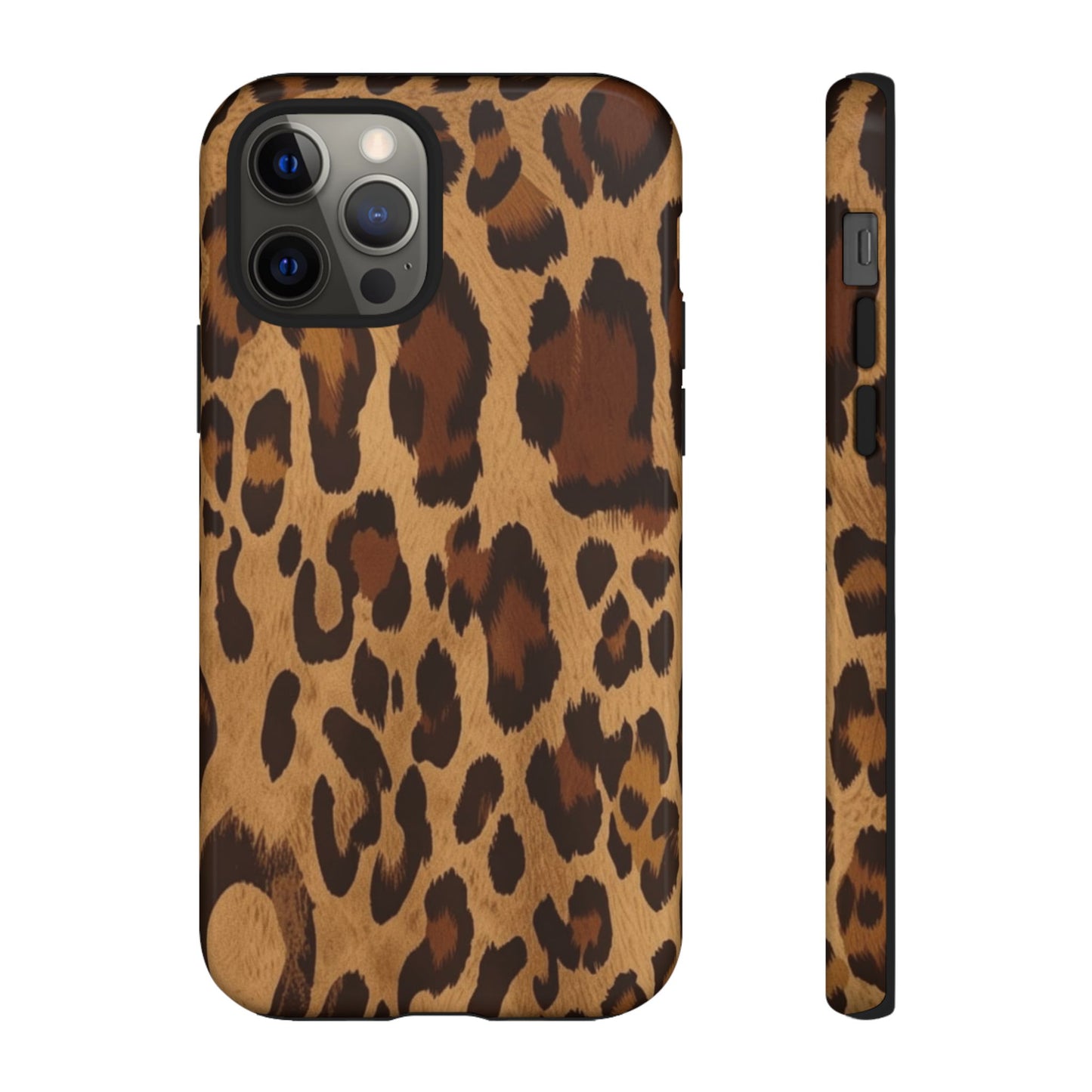 Leopard Print Tough Phone Case — Durable Animal Print Protective Cover