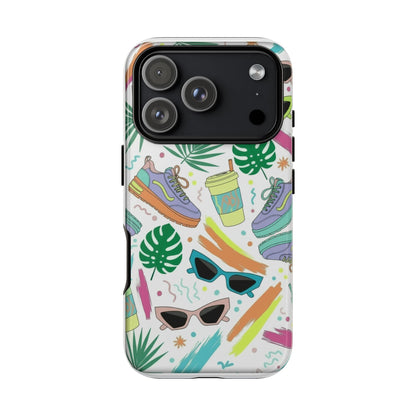 Tough Cases — Colorful Retro Sneakers & Sunglasses Phone Case