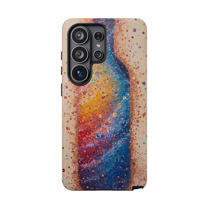 Galaxy Bottle Tough Phone Case — Colorful Nebula Splash iPhone Cover