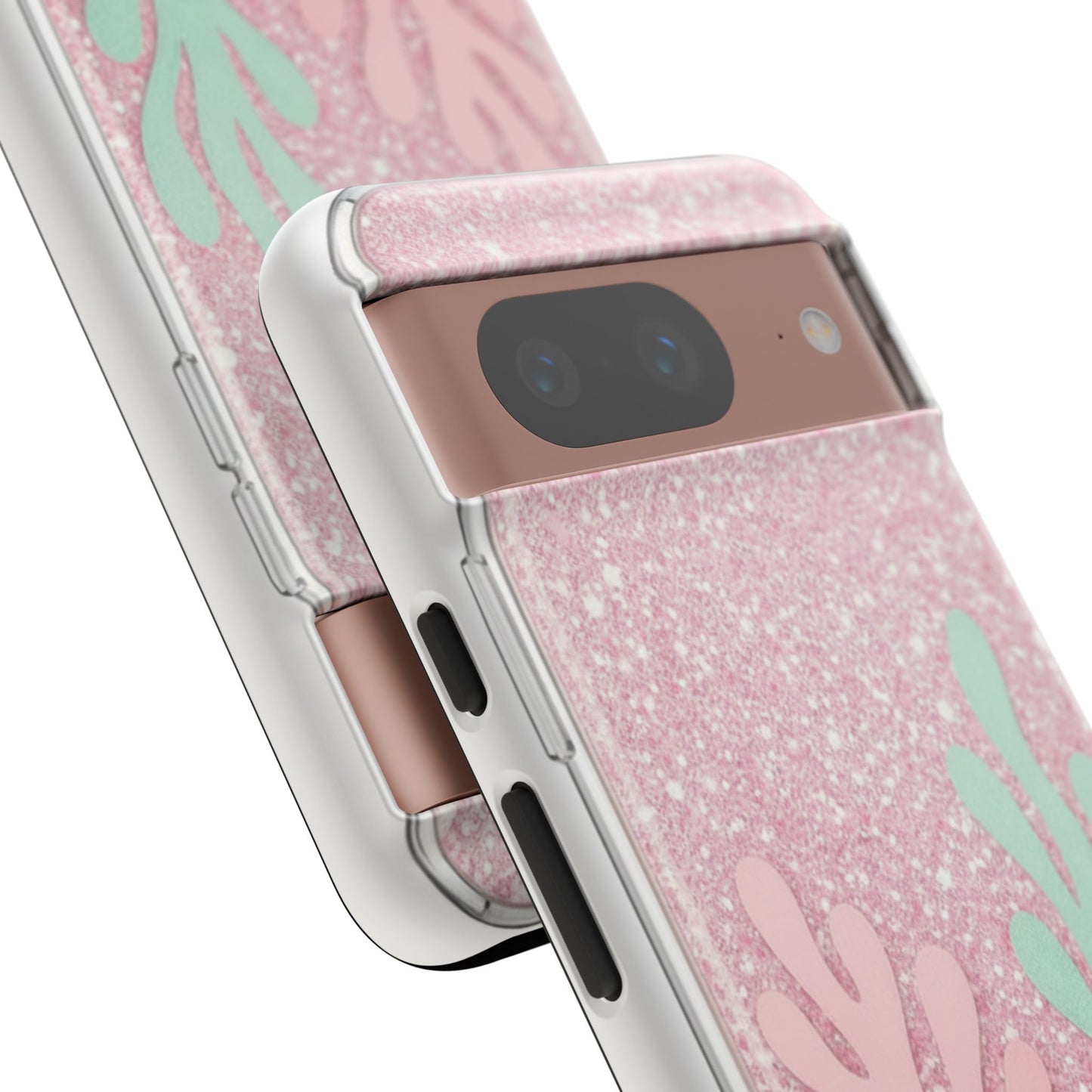 Pink Glitter Seaweed Tough Case - Sparkle Protective Phone Cover