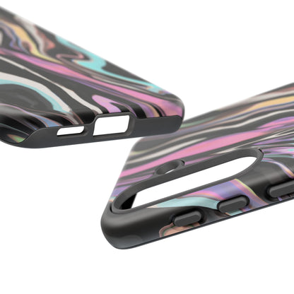 Abstract Marble Tough Phone Case — Pastel Swirl Protective Cover