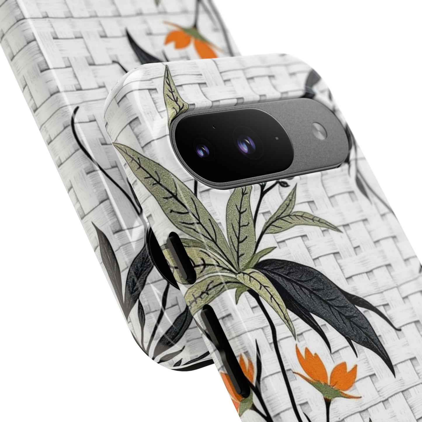 Floral Woven Tough Phone Case — Protective Botanical iPhone Cover