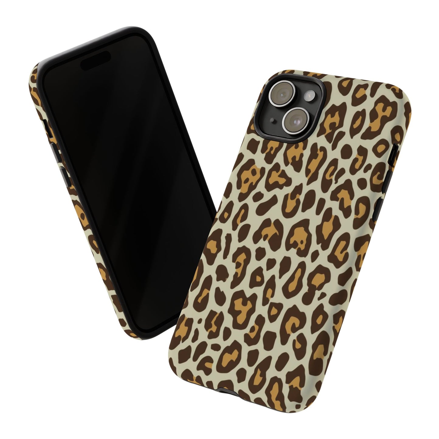 Leopard Print Tough Phone Case — Durable Protective Animal Print Case