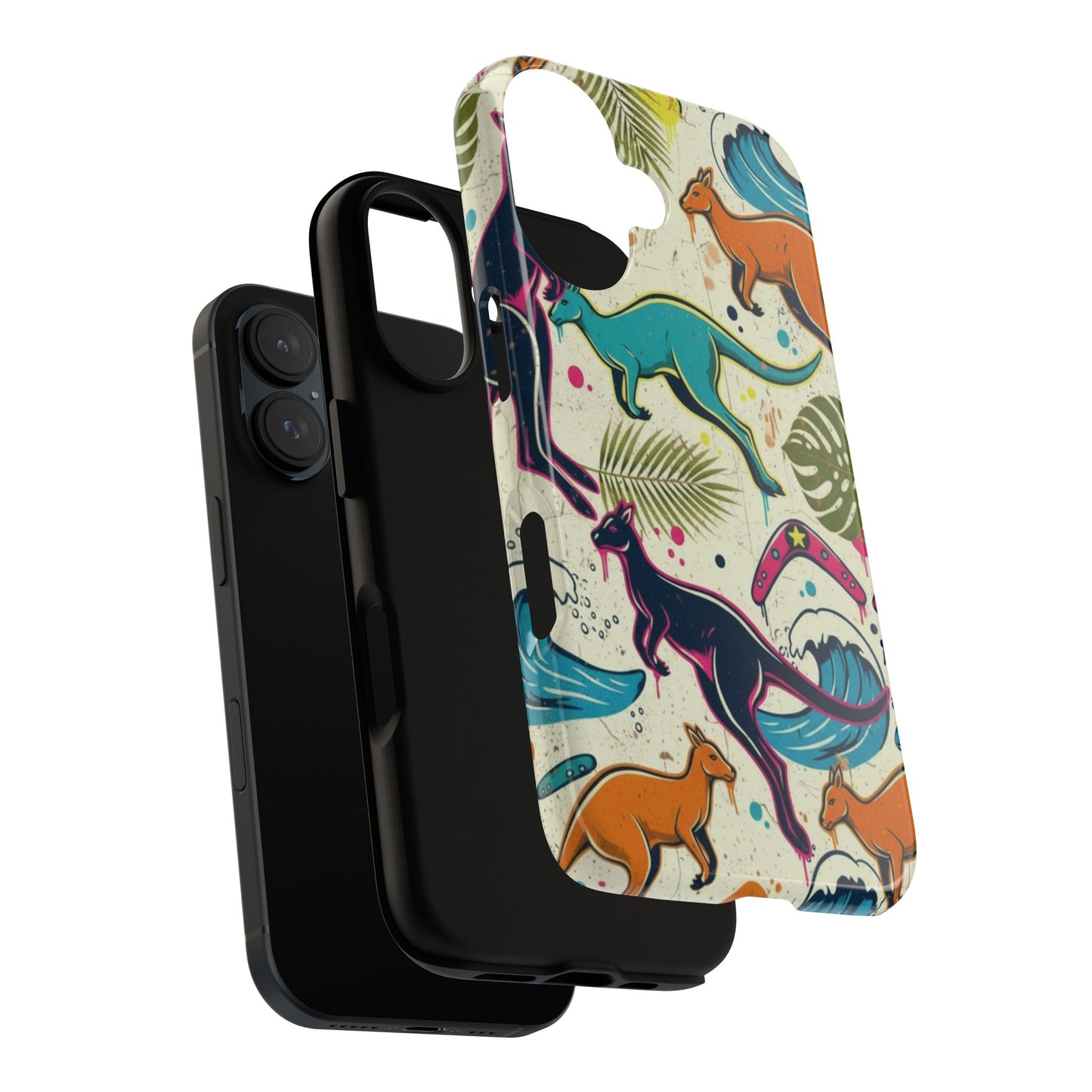 Tough Cases — Colorful Surfing Kangaroo Phone Case