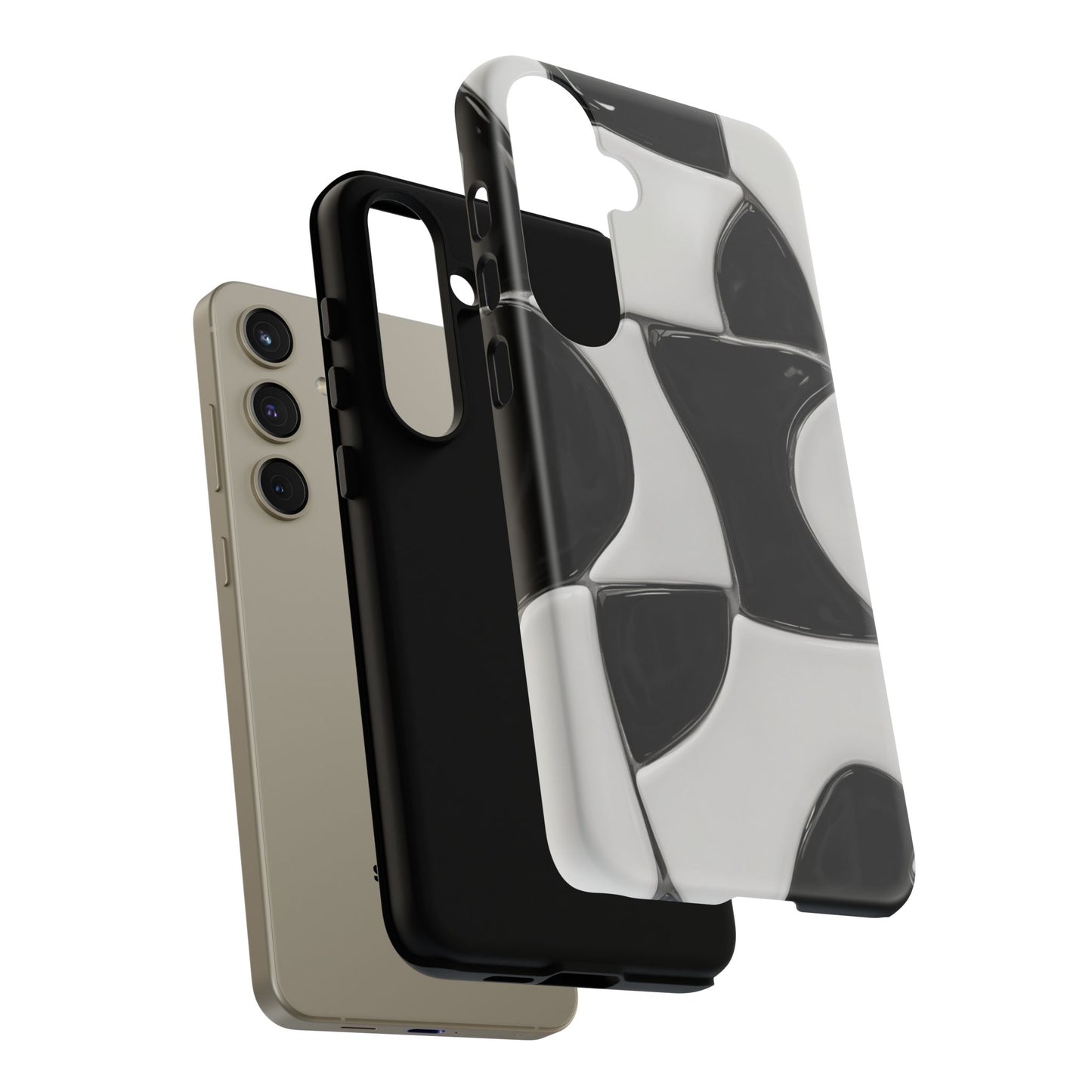 Black & White Abstract Pattern Tough Phone Case