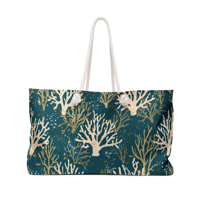 Coral Reef Weekender Bag – Nautical Teal Travel Tote