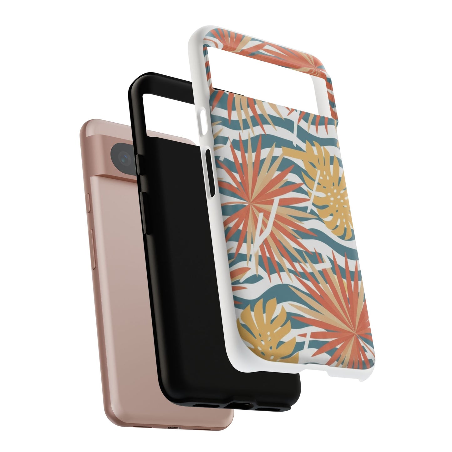 Tropical Palm Tough Phone Case – Retro Wave Floral Protective Cover