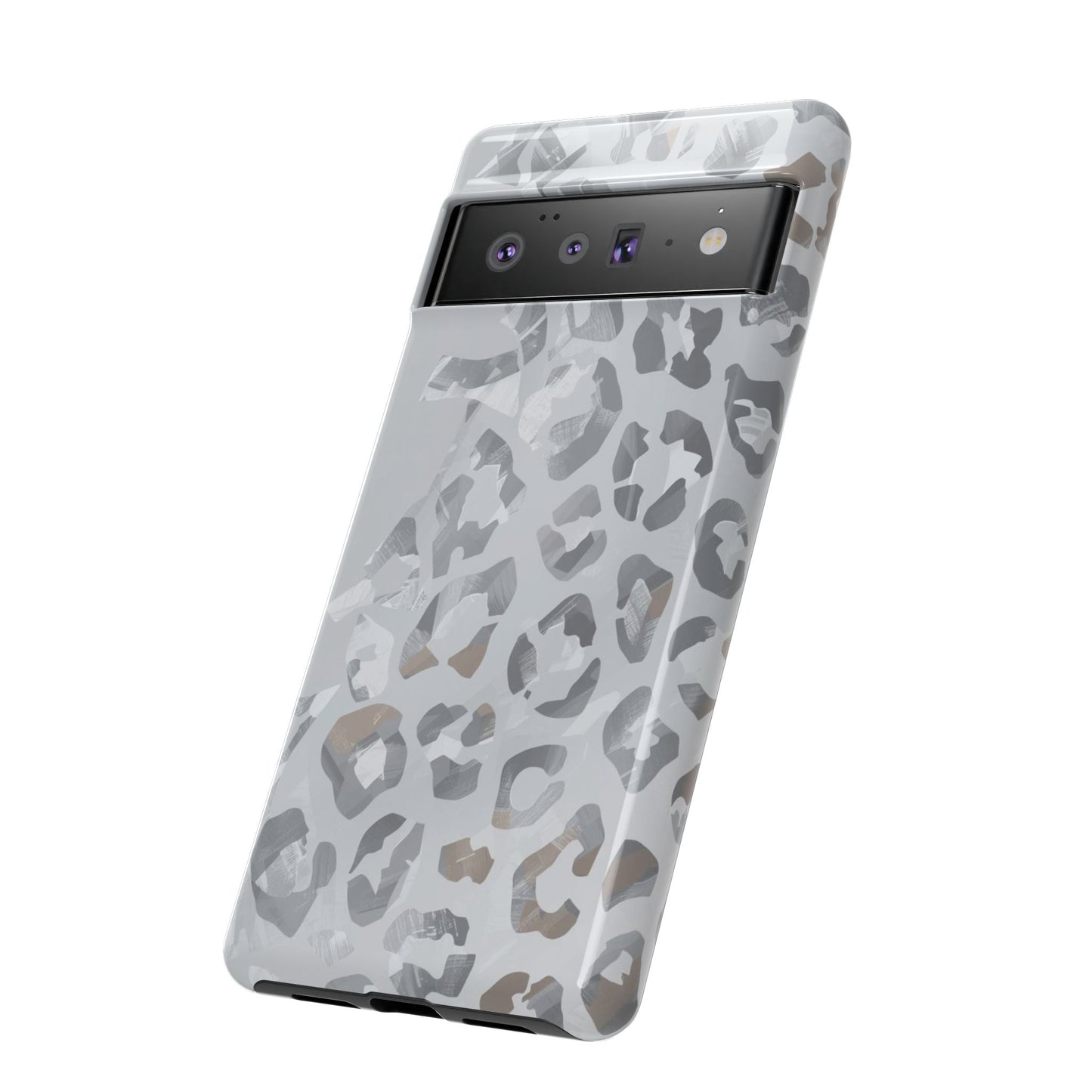 Silver Leopard Tough Phone Case