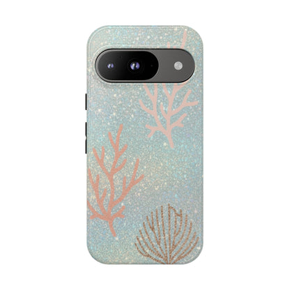 Seafoam Sparkle Phone Case – Coral & Seashell Tough Case