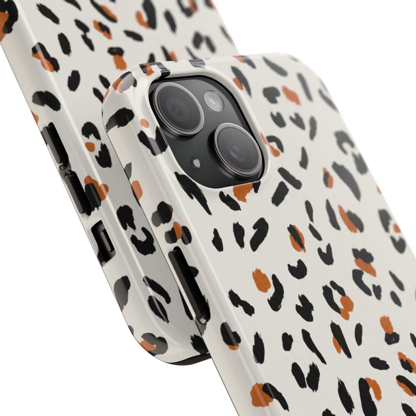 Leopard Print Tough Phone Case — Stylish Protective iPhone Cover