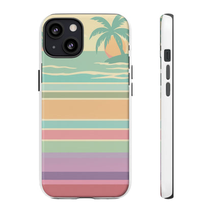 Tough Case — Retro Pastel Sunset Palm Tree Phone Case