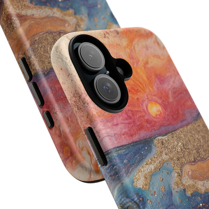 Sunset Coast Phone Case — Colorful Abstract Beach Art Tough Case