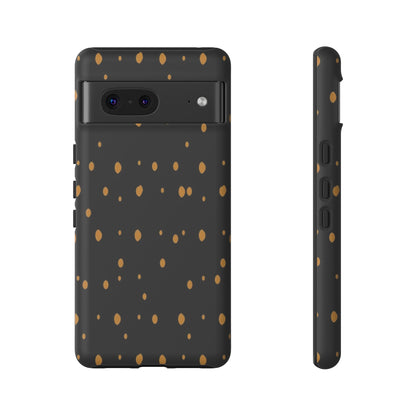 Black & Gold Dot Tough Phone Case — Protective Sparkle Pattern
