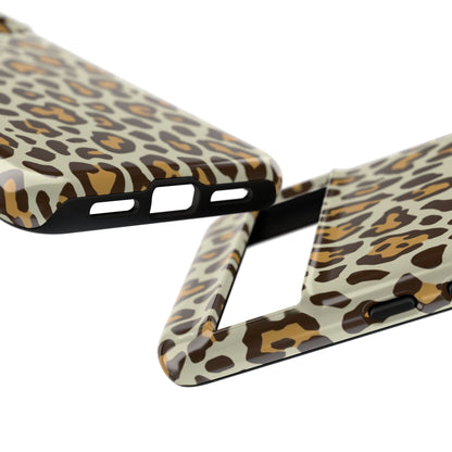 Leopard Print Tough Phone Case — Durable Protective Animal Print Case