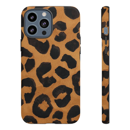 Leopard Print Tough Phone Case — Protective Animal Print iPhone Case