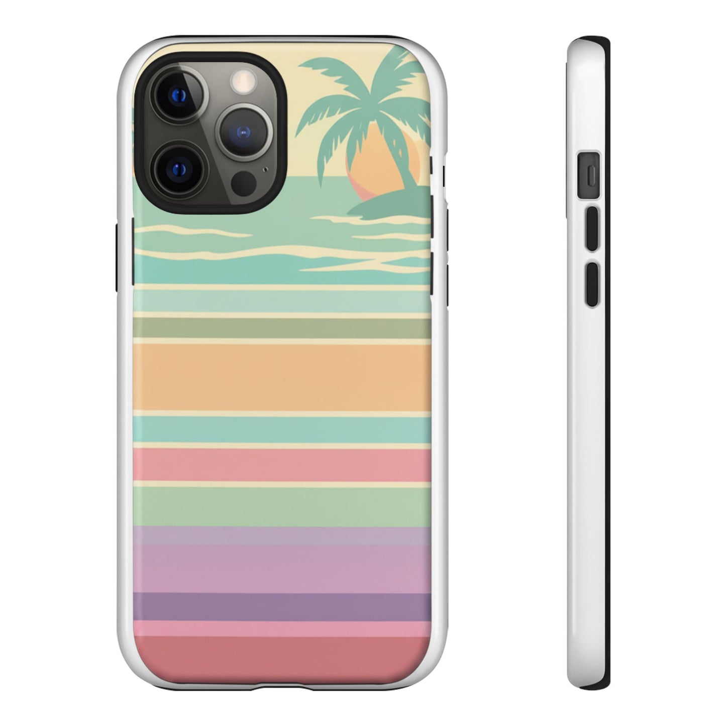 Tough Case — Retro Pastel Sunset Palm Tree Phone Case