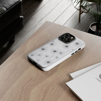 Tough Case — Black & White Floral Tough Phone Case