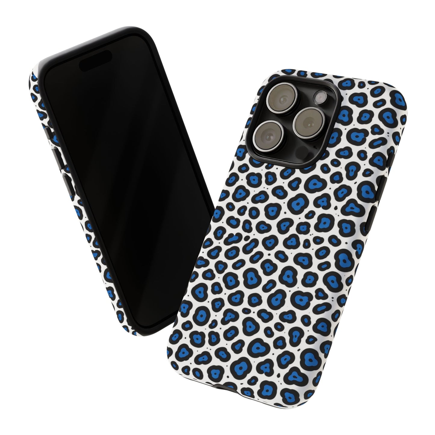 Blue Leopard Print Phone Case – Tough Protective Cover