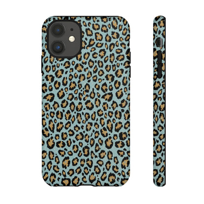 Leopard Print Tough Phone Case - Blue Cheetah Protective Cover