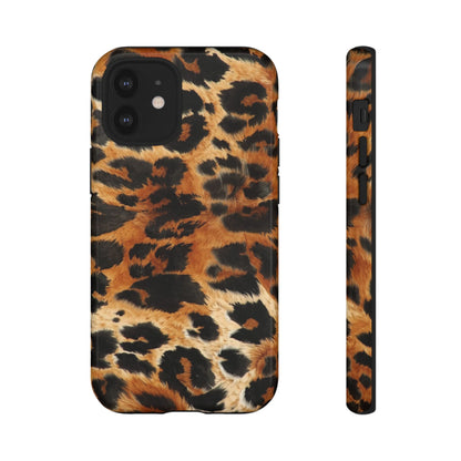 Leopard Print Tough Phone Case – Rugged Protective iPhone Cover