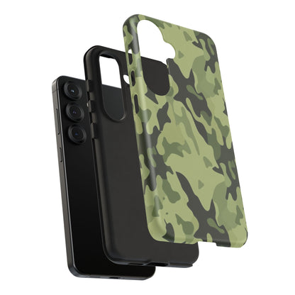 Camo Tough Phone Case — Military Green Protective iPhone Cover