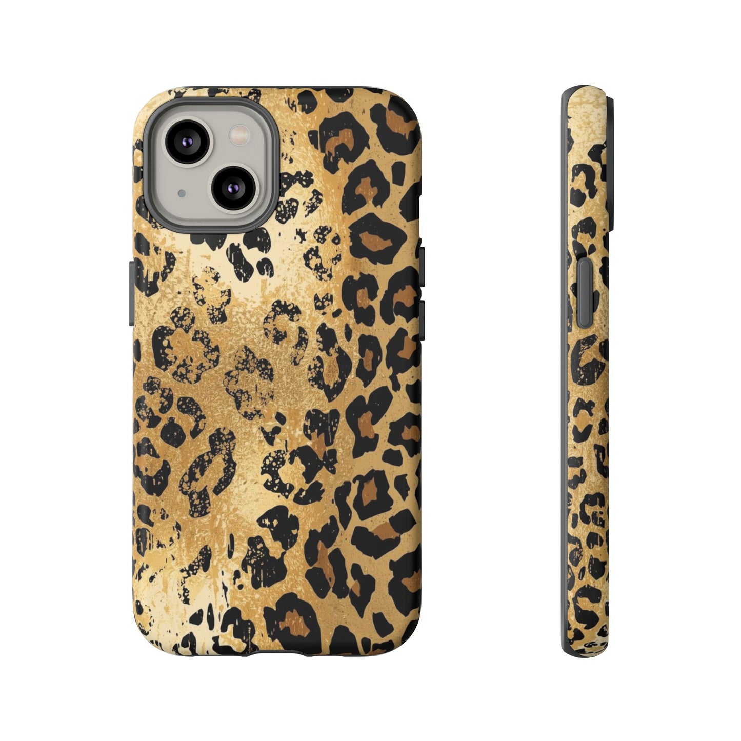 Leopard Print Tough Phone Case — Durable Protective iPhone Cover
