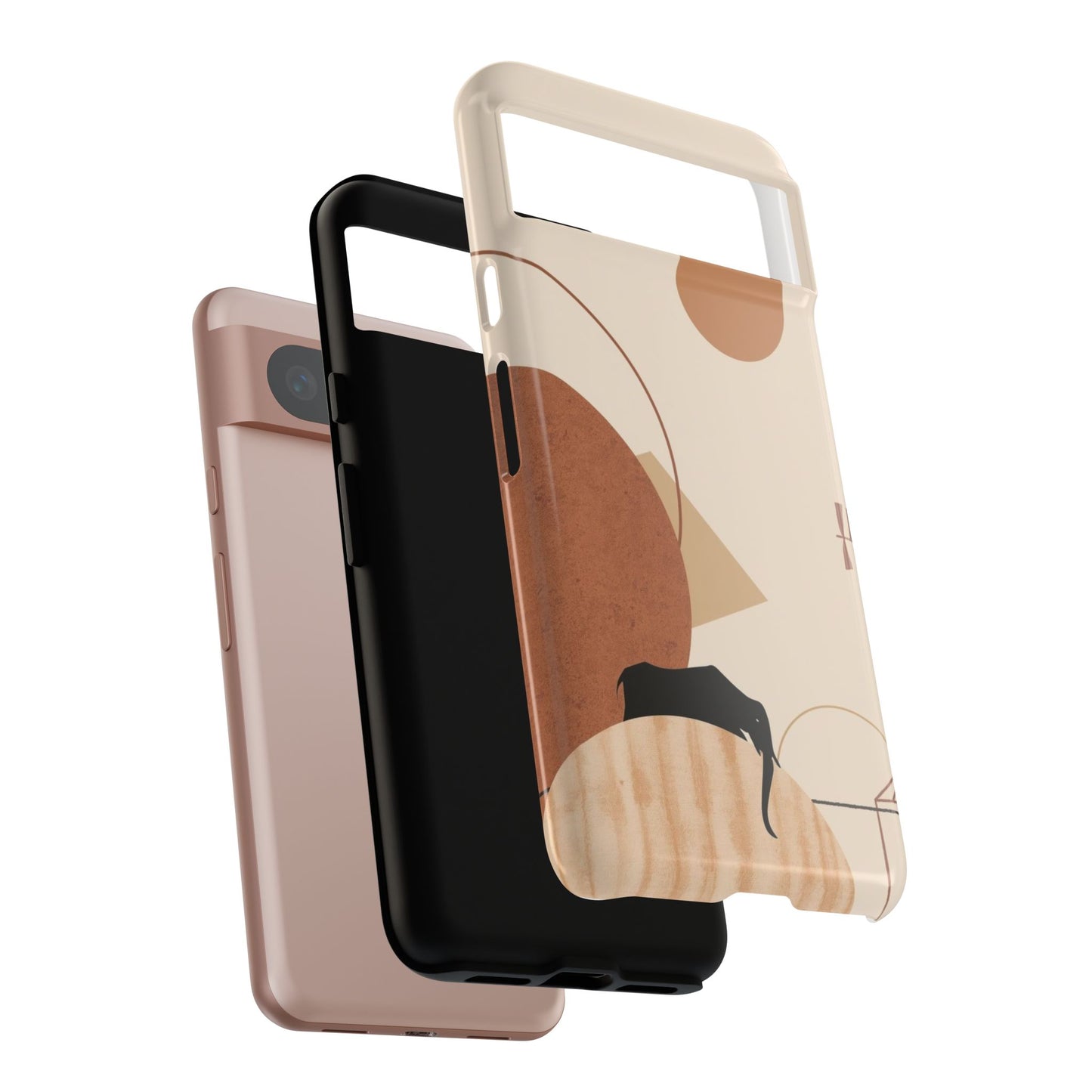 Abstract Earth Tones Phone Case — Minimal Geometric Design